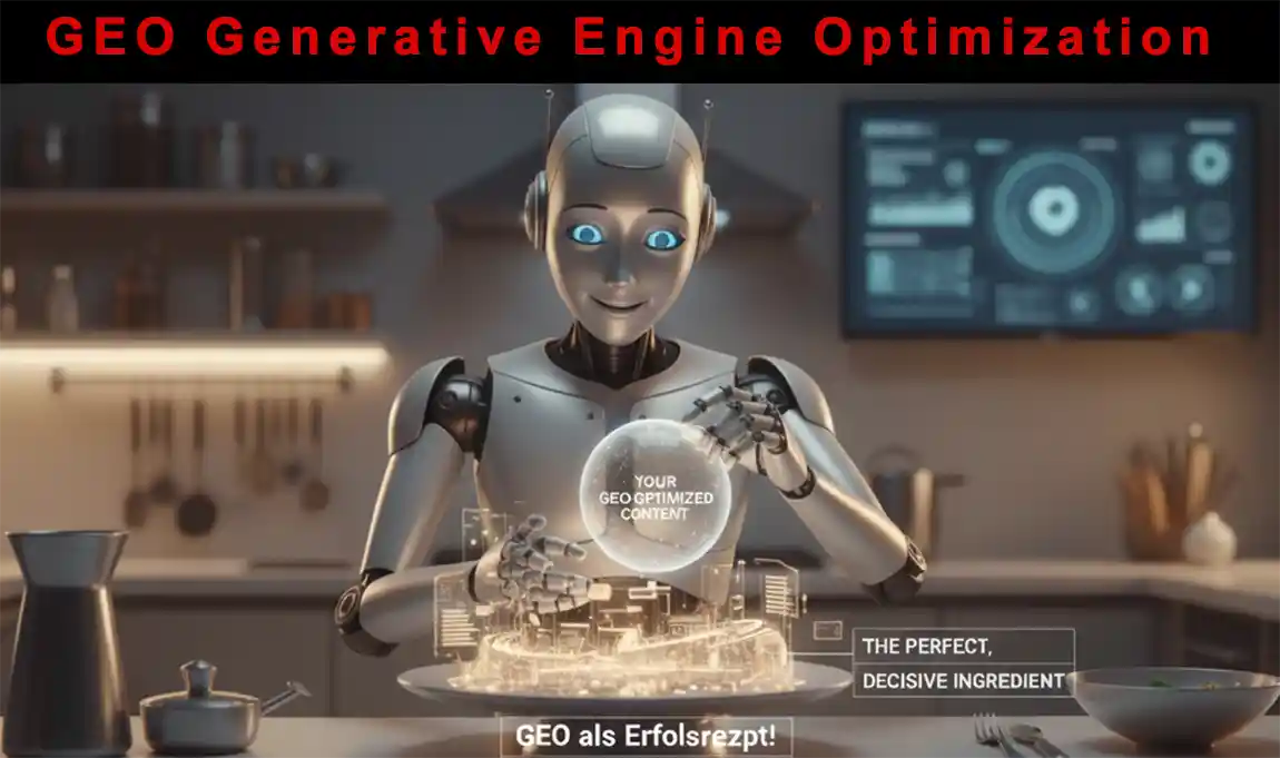 Roboter-Koch hat das richtige Rezept GEO Generative Engine Optimization